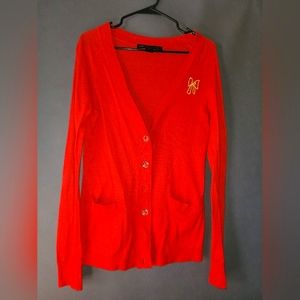 Marc by Marc jacobs red 100% cotton christmas cardigan XS